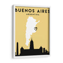 Buenos Aires - Mapas de amor de la ciudad 17 - Emiliano Deificus | Cuadro decorativo de Canvas Lab