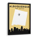 Albuquerque - Mapas de amor de la ciudad 02 - Emiliano Deificus | Cuadro decorativo de Canvas Lab
