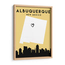 Albuquerque - Mapas de amor de la ciudad 02 - Emiliano Deificus | Cuadro decorativo de Canvas Lab