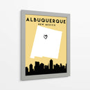 Albuquerque - Mapas de amor de la ciudad 02 - Emiliano Deificus | Cuadro decorativo de Canvas Lab