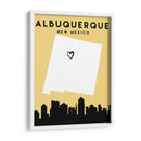Albuquerque - Mapas de amor de la ciudad 02 - Emiliano Deificus | Cuadro decorativo de Canvas Lab