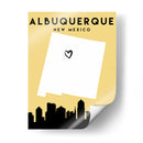 Albuquerque - Mapas de amor de la ciudad 02 - Emiliano Deificus | Cuadro decorativo de Canvas Lab