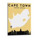 Cape Town - Mapas de amor de la ciudad 18 - Emiliano Deificus | Cuadro decorativo de Canvas Lab
