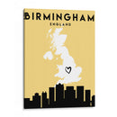 Birmingham - Mapas de amor de la ciudad 14 - Emiliano Deificus | Cuadro decorativo de Canvas Lab