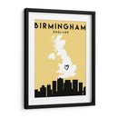 Birmingham - Mapas de amor de la ciudad 14 - Emiliano Deificus | Cuadro decorativo de Canvas Lab