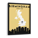 Birmingham - Mapas de amor de la ciudad 14 - Emiliano Deificus | Cuadro decorativo de Canvas Lab