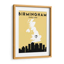 Birmingham - Mapas de amor de la ciudad 14 - Emiliano Deificus | Cuadro decorativo de Canvas Lab