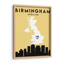 Birmingham - Mapas de amor de la ciudad 14 - Emiliano Deificus | Cuadro decorativo de Canvas Lab