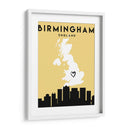 Birmingham - Mapas de amor de la ciudad 14 - Emiliano Deificus | Cuadro decorativo de Canvas Lab