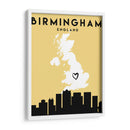Birmingham - Mapas de amor de la ciudad 14 - Emiliano Deificus | Cuadro decorativo de Canvas Lab