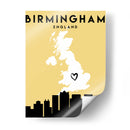 Birmingham - Mapas de amor de la ciudad 14 - Emiliano Deificus | Cuadro decorativo de Canvas Lab