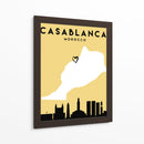 Casablanca - Mapas de amor de la ciudad 19 - Emiliano Deificus | Cuadro decorativo de Canvas Lab