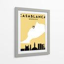 Casablanca - Mapas de amor de la ciudad 19 - Emiliano Deificus | Cuadro decorativo de Canvas Lab