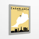 Casablanca - Mapas de amor de la ciudad 19 - Emiliano Deificus | Cuadro decorativo de Canvas Lab