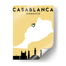 Casablanca - Mapas de amor de la ciudad 19 - Emiliano Deificus | Cuadro decorativo de Canvas Lab