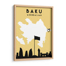 Baku - Mapas de amor de la ciudad 06 - Emiliano Deificus | Cuadro decorativo de Canvas Lab