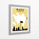 Baku - Mapas de amor de la ciudad 06 - Emiliano Deificus | Cuadro decorativo de Canvas Lab