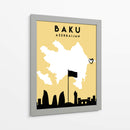 Baku - Mapas de amor de la ciudad 06 - Emiliano Deificus | Cuadro decorativo de Canvas Lab