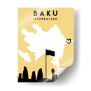 Baku - Mapas de amor de la ciudad 06 - Emiliano Deificus | Cuadro decorativo de Canvas Lab