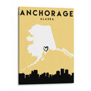 Anchorage - Mapas de amor de la ciudad 04 - Emiliano Deificus | Cuadro decorativo de Canvas Lab