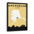 Anchorage - Mapas de amor de la ciudad 04 - Emiliano Deificus | Cuadro decorativo de Canvas Lab