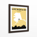 Anchorage - Mapas de amor de la ciudad 04 - Emiliano Deificus | Cuadro decorativo de Canvas Lab
