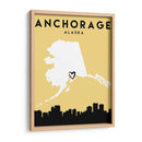 Anchorage - Mapas de amor de la ciudad 04 - Emiliano Deificus | Cuadro decorativo de Canvas Lab