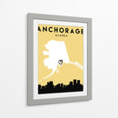 Anchorage - Mapas de amor de la ciudad 04 - Emiliano Deificus | Cuadro decorativo de Canvas Lab