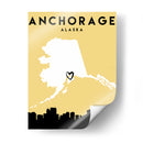 Anchorage - Mapas de amor de la ciudad 04 - Emiliano Deificus | Cuadro decorativo de Canvas Lab