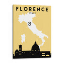 Florencia - Mapas de amor de la ciudad 30 - Emiliano Deificus | Cuadro decorativo de Canvas Lab