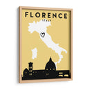 Florencia - Mapas de amor de la ciudad 30 - Emiliano Deificus | Cuadro decorativo de Canvas Lab
