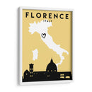 Florencia - Mapas de amor de la ciudad 30 - Emiliano Deificus | Cuadro decorativo de Canvas Lab