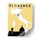 Florencia - Mapas de amor de la ciudad 30 - Emiliano Deificus | Cuadro decorativo de Canvas Lab