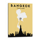 Bangkok - Mapas de amor de la ciudad 08 - Emiliano Deificus | Cuadro decorativo de Canvas Lab