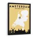 Amsterdam - Mapas de amor de la ciudad 03 - Emiliano Deificus | Cuadro decorativo de Canvas Lab