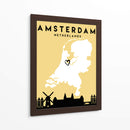 Amsterdam - Mapas de amor de la ciudad 03 - Emiliano Deificus | Cuadro decorativo de Canvas Lab