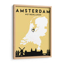 Amsterdam - Mapas de amor de la ciudad 03 - Emiliano Deificus | Cuadro decorativo de Canvas Lab