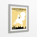 Amsterdam - Mapas de amor de la ciudad 03 - Emiliano Deificus | Cuadro decorativo de Canvas Lab