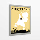 Amsterdam - Mapas de amor de la ciudad 03 - Emiliano Deificus | Cuadro decorativo de Canvas Lab