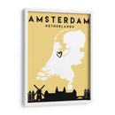 Amsterdam - Mapas de amor de la ciudad 03 - Emiliano Deificus | Cuadro decorativo de Canvas Lab