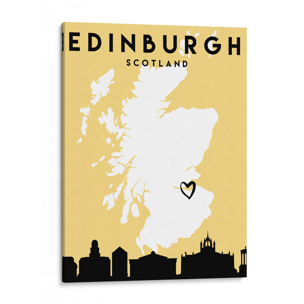 Edinburgh - Mapas de amor de la ciudad 29 - Emiliano Deificus | Cuadro decorativo de Canvas Lab