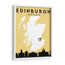 Edinburgh - Mapas de amor de la ciudad 29 - Emiliano Deificus | Cuadro decorativo de Canvas Lab