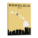 Honolulu - Mapas de amor de la ciudad 33 - Emiliano Deificus | Cuadro decorativo de Canvas Lab