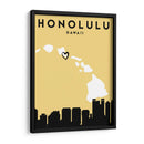 Honolulu - Mapas de amor de la ciudad 33 - Emiliano Deificus | Cuadro decorativo de Canvas Lab