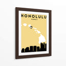 Honolulu - Mapas de amor de la ciudad 33 - Emiliano Deificus | Cuadro decorativo de Canvas Lab
