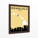 Honolulu - Mapas de amor de la ciudad 33 - Emiliano Deificus | Cuadro decorativo de Canvas Lab
