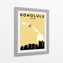 Honolulu - Mapas de amor de la ciudad 33 - Emiliano Deificus | Cuadro decorativo de Canvas Lab