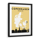 Copenhagen - Mapas de amor de la ciudad 23 - Emiliano Deificus | Cuadro decorativo de Canvas Lab