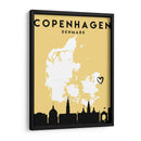 Copenhagen - Mapas de amor de la ciudad 23 - Emiliano Deificus | Cuadro decorativo de Canvas Lab