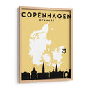 Copenhagen - Mapas de amor de la ciudad 23 - Emiliano Deificus | Cuadro decorativo de Canvas Lab